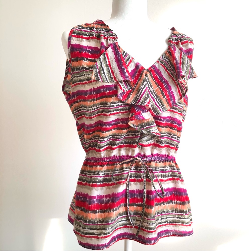 Banana Republic Short Sleeve Ruffle Top